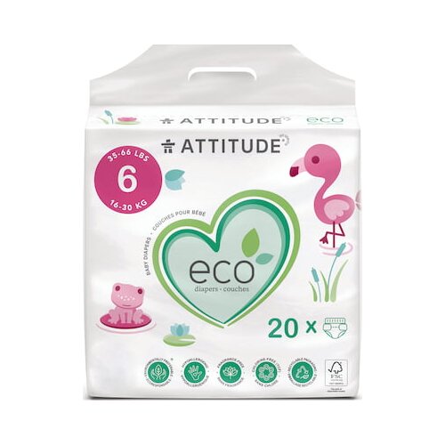 Attitude bio Baby pelene - Veličina 6 (16-30 kg) Slike