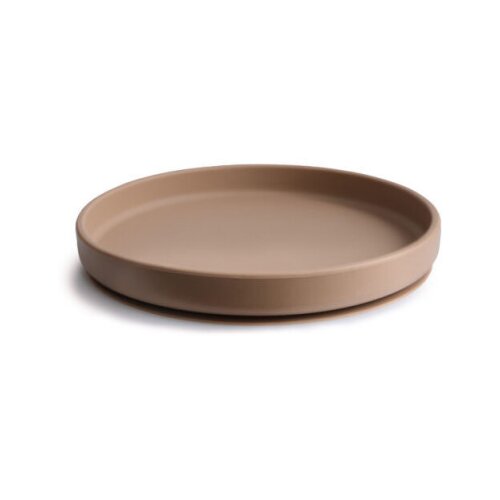 Mushie Silikonski krožnik s priseskom Classic – Natural Cene