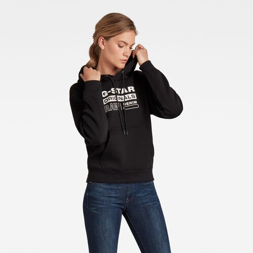 G-star Sweatshirt - Premium core originals logo hoodie black Slike