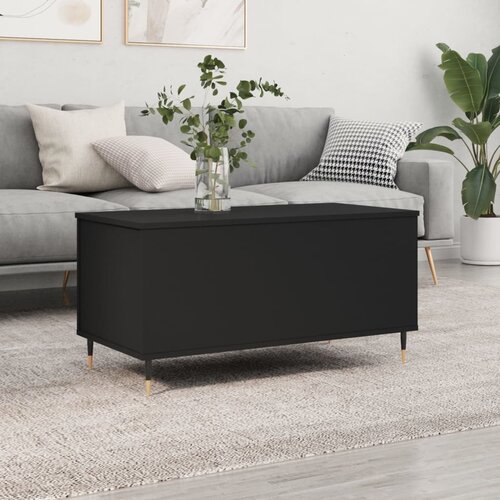 VidaXL Stolić za kavu crni 90 x 44 5 x 45 cm od konstruiranog drva Slike