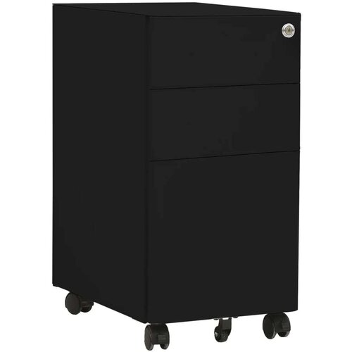 vidaXL Mobilni ormarić za spise crni 30 x 45 x 59 cm čelični Cene