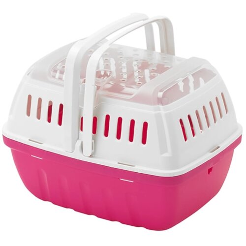 Moderna hipster small transporter za ljubimce hot pink Slike