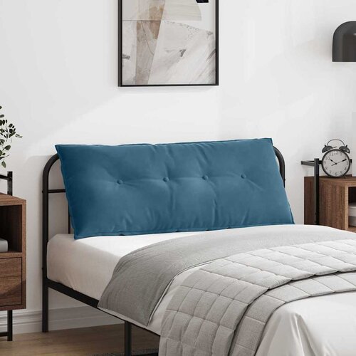 vidaXL Poglavni vzglavnik Modra 120 x 50 cm Žametna tkanina Cene