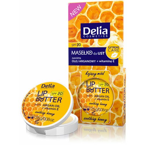 Delia labelo za ispucale usne sa arganovim uljem, vitaminom e i aromom meda Slike