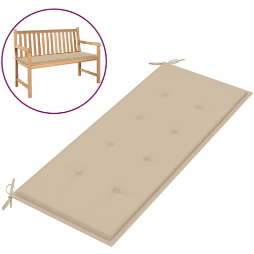 vidaXL Blazina za vrtno klop bež 120x50x3 cm Cene