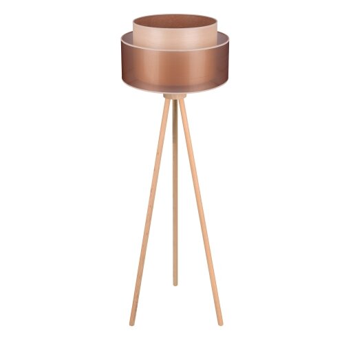  duolla - podna lampa wood boho 1xE27/15W/230V prečnik 45 cm bakarna/braon/bež Slike