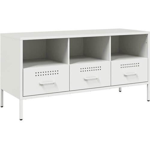 vidaXL TV omarica bela 100,5x39x50,5 cm hladno valjano jeklo Cene