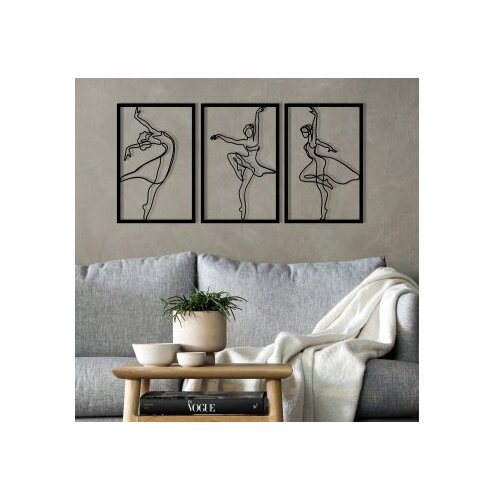 Opviq Zidna dekoracija Zumra, 123x55 cm, 1,2 mm, crna Slike