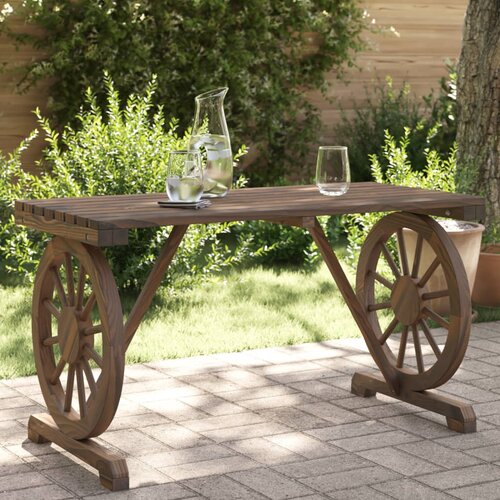 VidaXL Vrtna miza 90x50x40 cm trden les jelke Slike