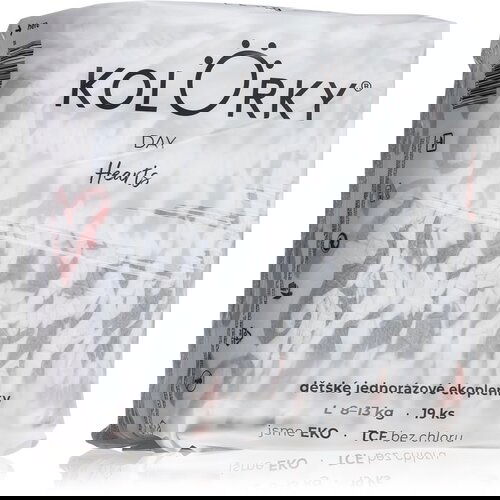 Kolorky Day Hearts ekološke plenice za enkratno uporabo velikost L 8-13 Kg 19 kos Cene