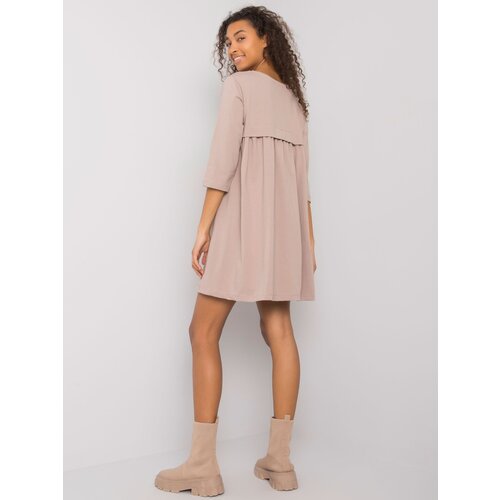 RUE PARIS Dress-RV-SK-7331.84-dark beige Slike