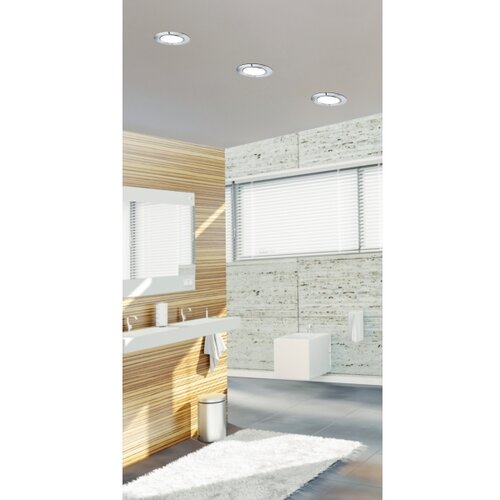 Eglo fueva 5 ugradbena led, 2,7w, 300lm, prom 86, ip44, bijela/krom/plastika Slike