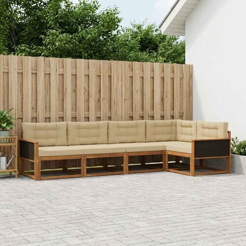  Set vanjskih sofa 5 pcs Prirodna i bež Cene