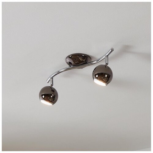 Eglo Bimeda spot/2, led, gu10, 2x3w, 2x240lm, nikl crni/hrom (31006) Cene