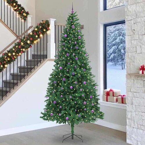 vidaXL Umestno božično drevo Zelena 300 cm PVC in kovina in plastika Cene
