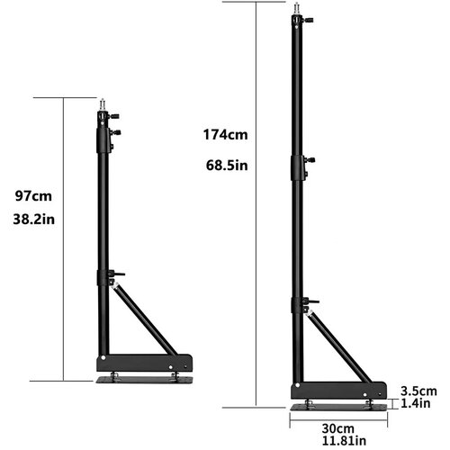  Stenski nosilec za fotografijo, nastavljiva vi&amp;scaron;ina 53.9 in, horizontalna in vertikalna rotacija, Global 170cm, (5000156789) Slike