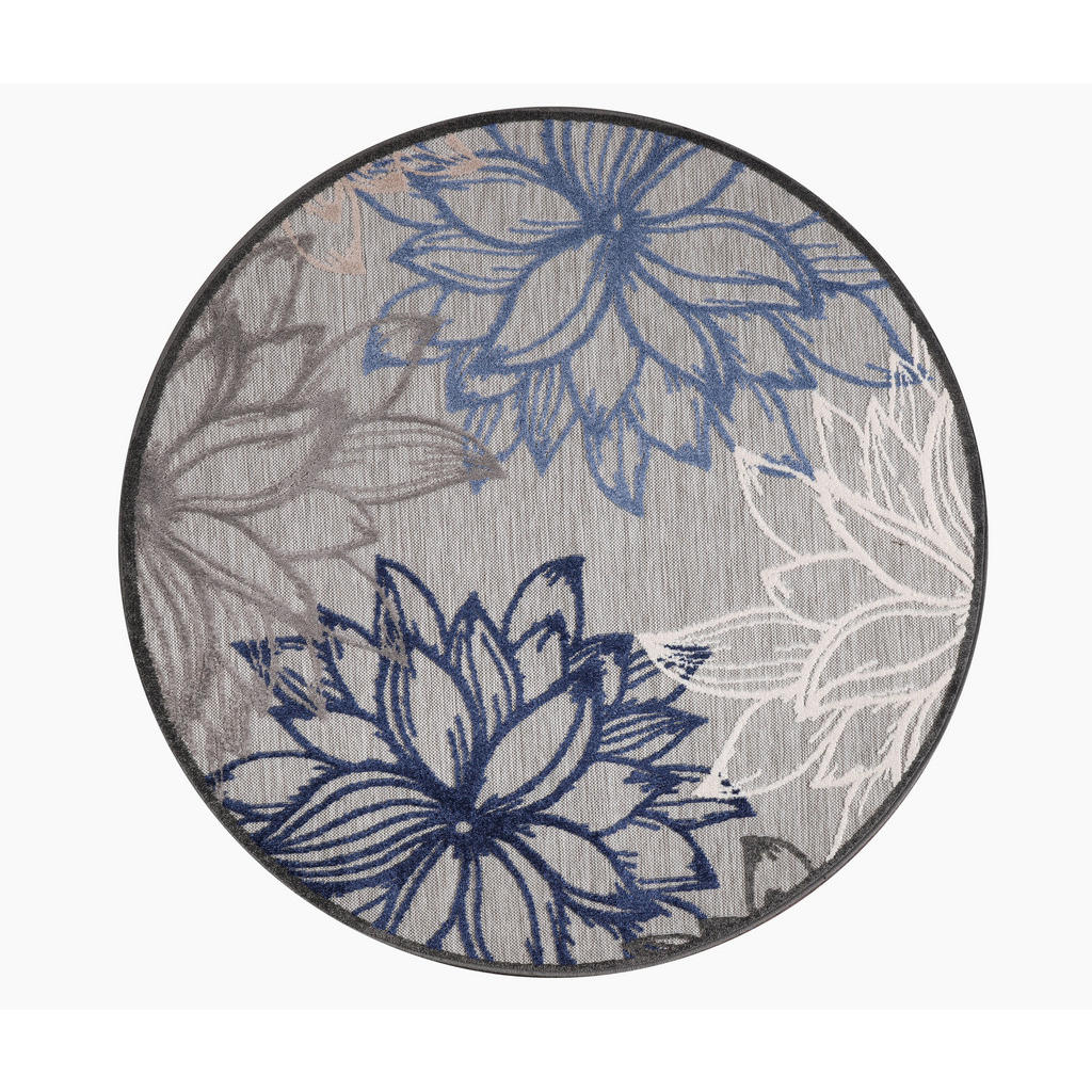 Lesnina XXXL PREPROGA ZA ZUNANJO UPORABO Floral 120 cm tkano modra, siva, bela Cene