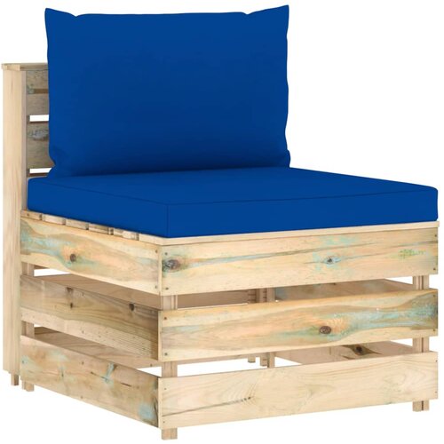 vidaXL Modularna srednja sofa s jastucima od zeleno impregniranog drva Cijene