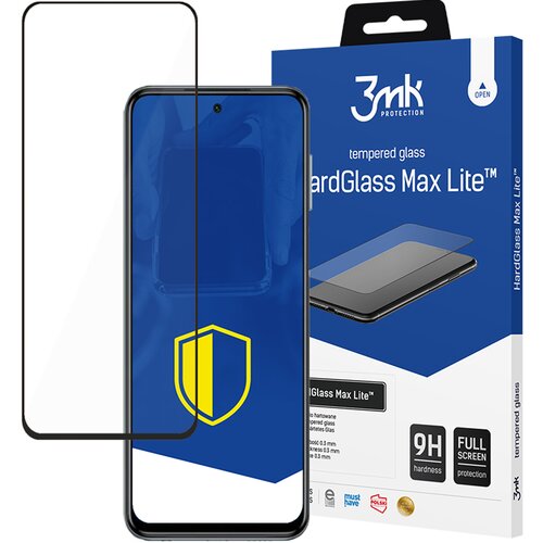 3mk XIAOMI REDMI NOTE 9 PRO 4G BLACK - HARDGLASS MAX LITE, (22002056) Slike