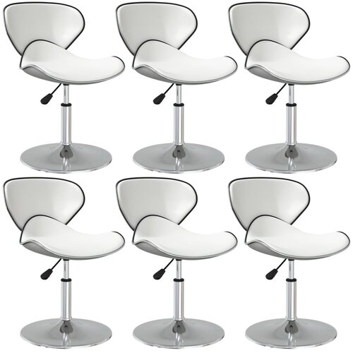 VidaXL Jedilni stoli 6 kosov belo umetno usnje Slike