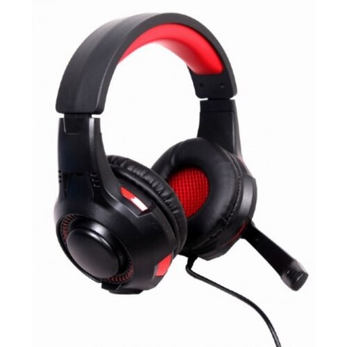 Gembird GHS-U-5.1-01 headphones/headset Wired Head-band Gaming Black, Red Cene