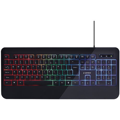  GEMBIRD, KB-UML-03 Slim Rainbow backlight multimedia keyboard, USB, USA layout Cijene