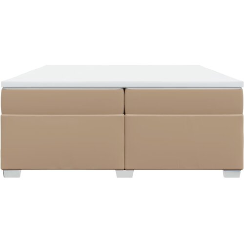  box spring s madracem cappuccino 200x200cm umjetna koža Slike