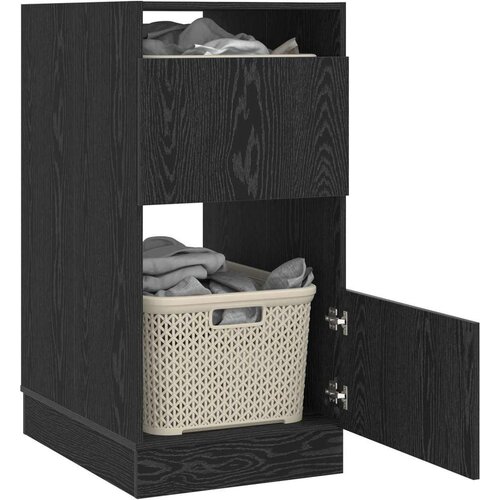 Ormar za pranje rublja s pohranom Crni hrast 50 x 68 x 102 cm - Crni hrast 102 cm Slike