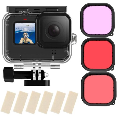 Telesin vodoodporno ohi&amp;scaron;je z barvnimi filtri za gopro hero 12/11/10/9, (20523679) Slike