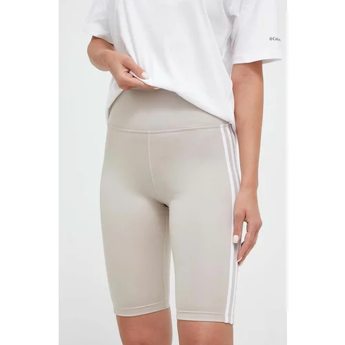 Adidas Kratke hlače za žene, boja: bež, bez uzorka, visoki struk