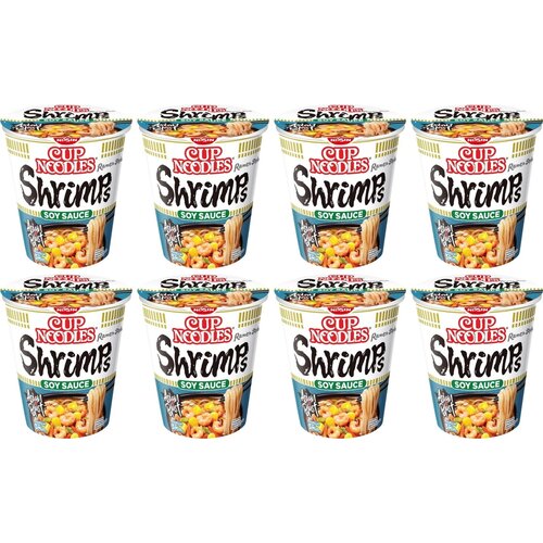 Nissin Cup Noodles Shrimps Soy Sauce - 8x63g Slike