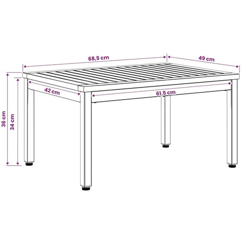  Stolić za kavu Prirodna i bijela 49 x 68 5 x 36 cm - 50 x 68 5 x 36 cm Prirodna i bijela Slike