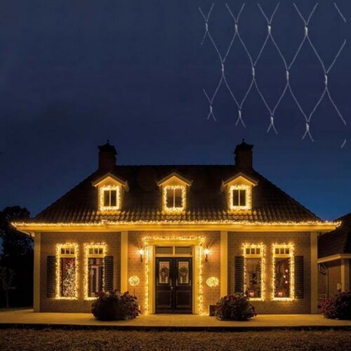 Olimp Sport Spoljašnja novogdišnja LED svetleća mreža 100x480cm Toplo bela Lumineo Icicle 494901 Cene