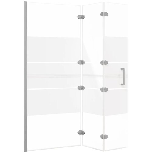  Sklopiva pregrada za tu&amp;scaron; ESG 120 x 140 cm bijela Slike