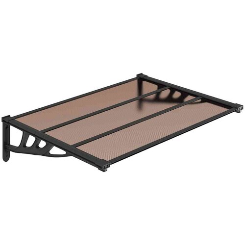 Maison Chic Nadstrešek - Senčniki za vrata črn 122x90 cm polikarbonat, (22039756) Cene