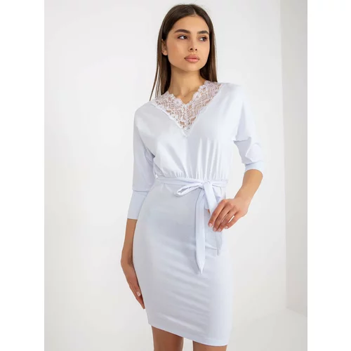 Fashion Hunters White fitted dress Toronto RUE PARIS with belt