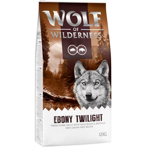 Wolf of Wilderness "Ebony Twilight" divja svinja & bivol - brez žit - 12 kg