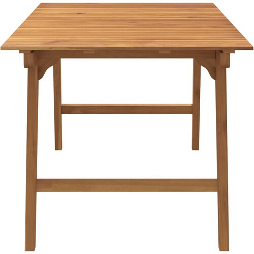  5-dijelni vrtni blagovaonski set od masivnog bagremovog drva Smeđa 150 cm table length Slike