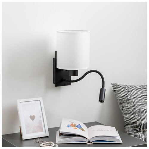  Brilagi - LED zidna lampa NUBILA 1xE27/25W/230V + LED/3W crna/bela Cene