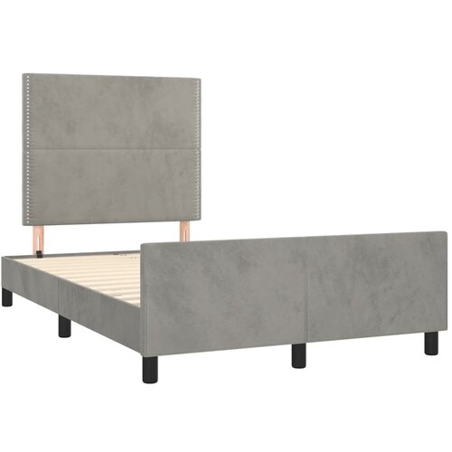 vidaXL Okvir za krevet s uzglavljem svjetlosivi 120x190 cm baršunasti Cijene