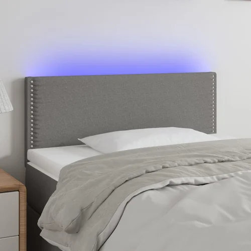 Led uzglavlje tamnosivo 80 x 5 x 78/88 cm od tkanine