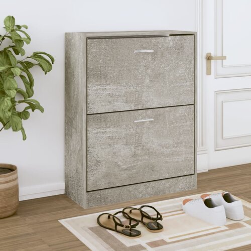 vidaXL Ormarić za cipele boja betona 63x24x81 cm konstruirano drvo Cijene