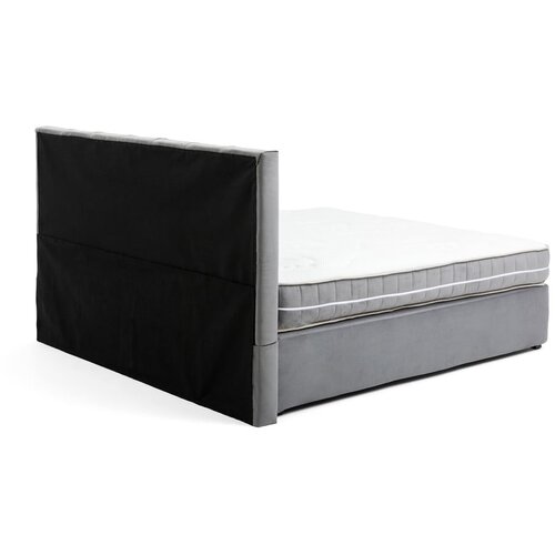 Bonami Selection Siva boxspring postelja 180x200 cm Olia Bold Line &amp;ndash; Slike