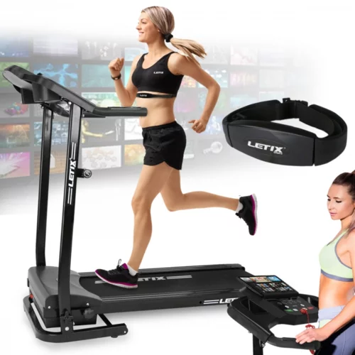 LETIX Sport zložljiva tekaška steza T250 Speedrunner Pro z LCD-jem in merilcem srčnega utripa