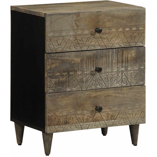 vidaXL Noćni ormarić svijetlo sivi 50x33x60 cm Puno drvo Mango Cijene