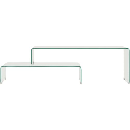 Maison Chic 2 kosi Klubske mizice - Kavne mizice - Nizka mizica 90x30x20 / 110x30x40 cm steklo, (21752279) Cene