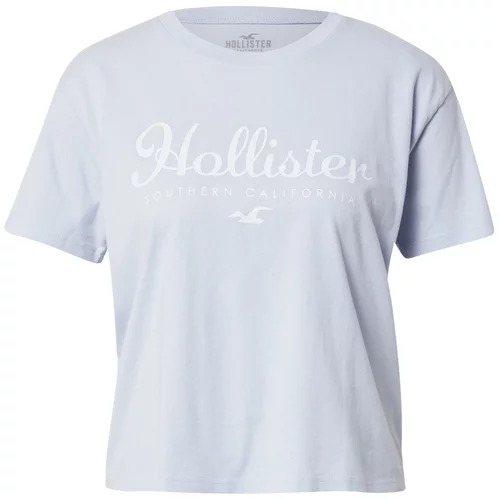 Hollister Majica pastelno modra / bela