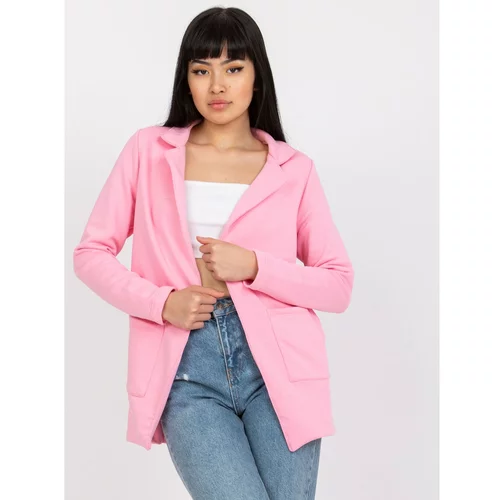 Fashion Hunters Light pink sweat jacket with pockets from RUE PARIS