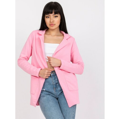 Fashion Hunters Light pink sweat jacket with pockets from RUE PARIS Cene