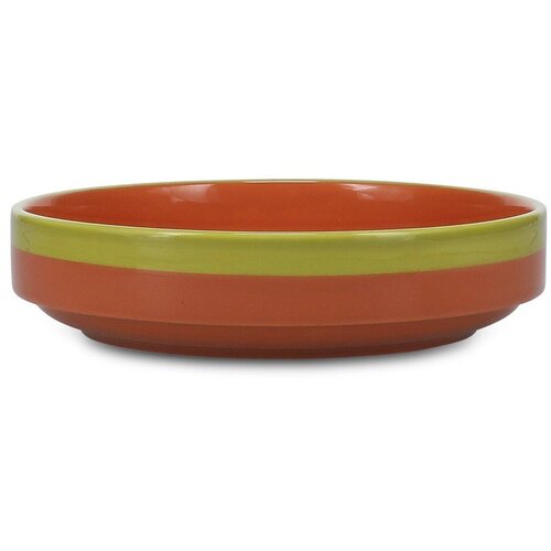 ONA Zelen/oranžen ju&amp;scaron;ni krožnik iz kamenine &amp;oslash; 21 cm Duo &amp;ndash; Slike